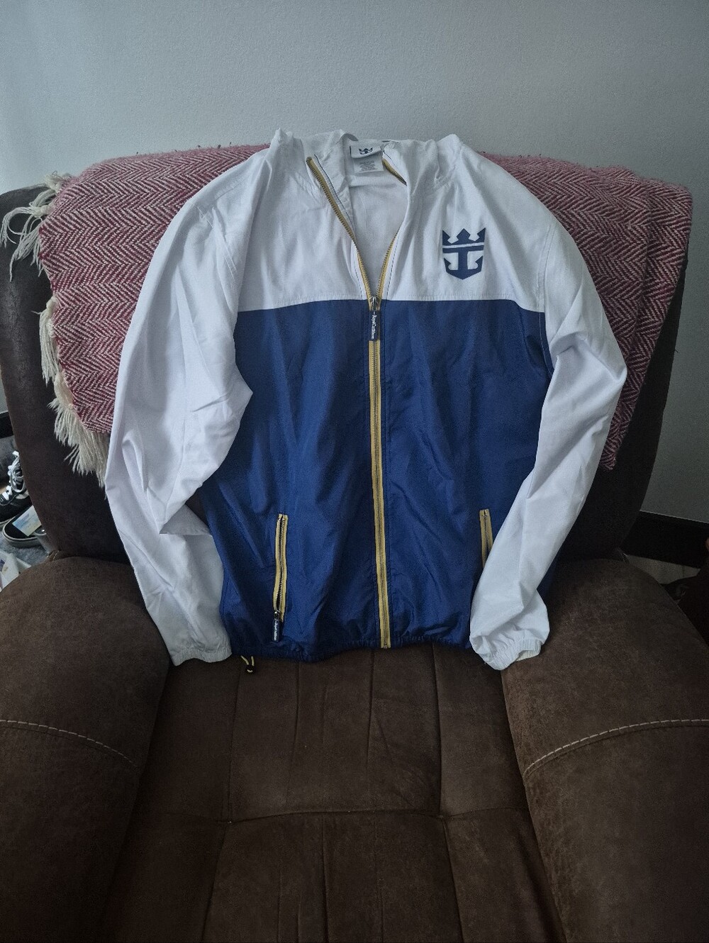 Royal Caribbean Blue and White Wind Breaker Size Small
